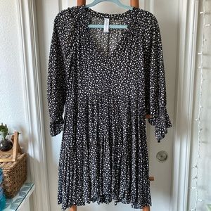 Black cheetah print dress